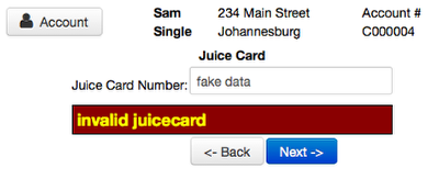 Quick Pay: Juice Card