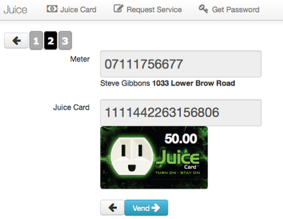 Redeeming a Juice Card